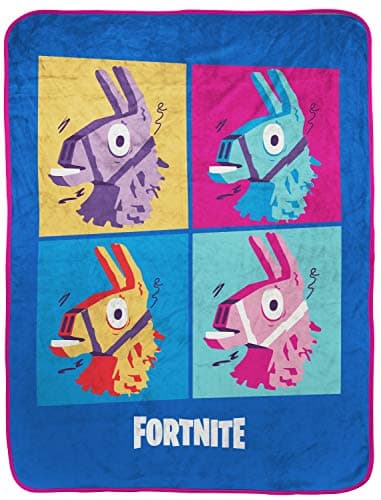 Fortnite Blue Llama Travel Blanket