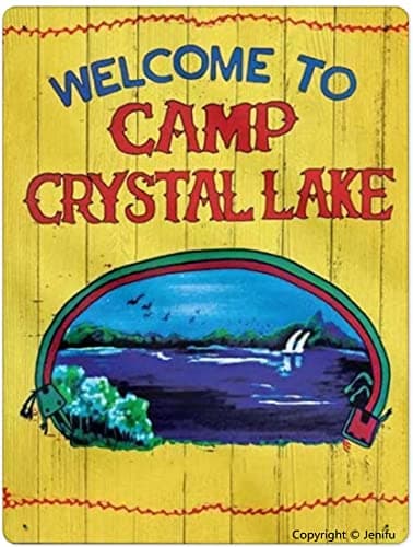 Personalized Welcome to Camp Crystal Lake Garden Sign