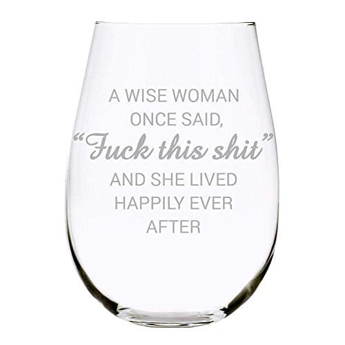 A Wise Woman Stemless Wine Glass