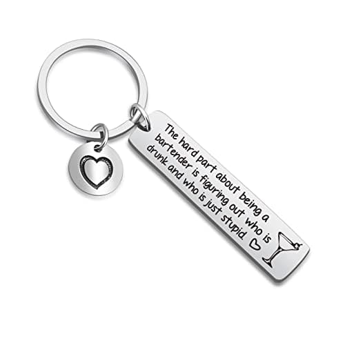 Bartender Thank You Keychain