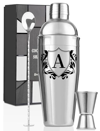 Cocktail Shaker Bar Set with Initials