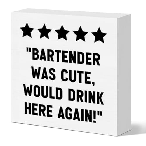 Funny Bartender Wooden Sign