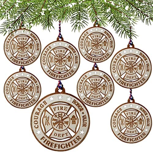Firefighter Christmas Ornaments Set