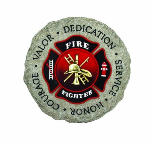 Firefighter Garden Stepping Stone