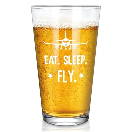 Eat Sleep Fly Beer Glasses