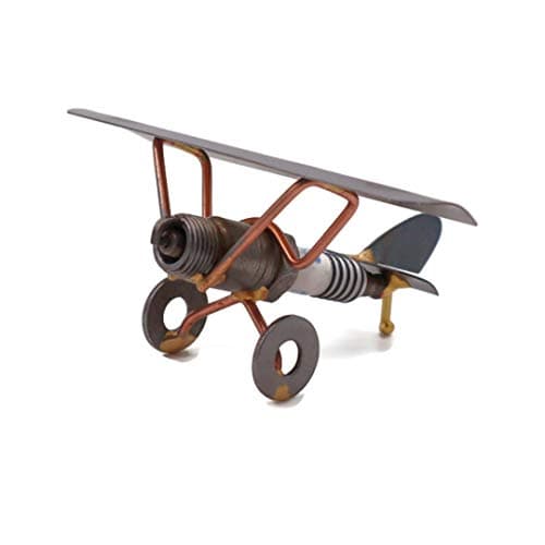 High Wing Plane Metal Art Figurine
