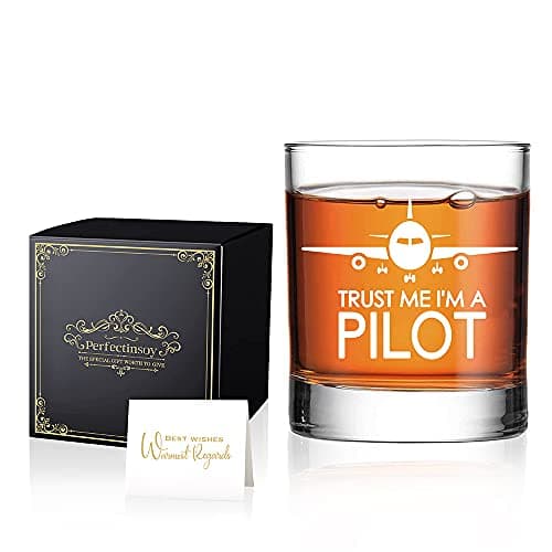 Trust Me I'm a Pilot Whiskey Glass