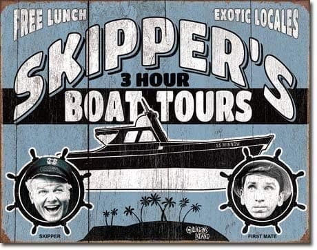 Gilligan's Island Skipper Tours Metal Sign