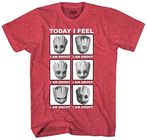 Groot 'Feelings' T-Shirt, Red Heather