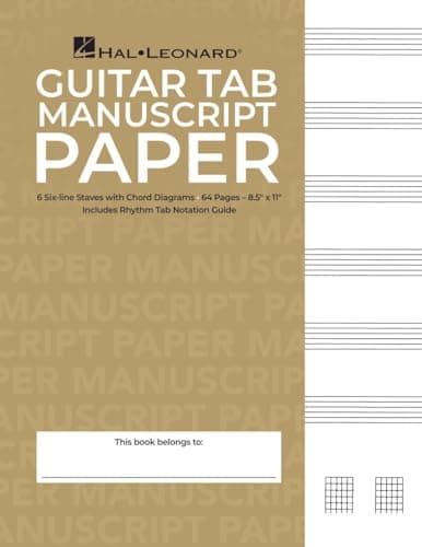 Guitar Tablature Manuscript Paper