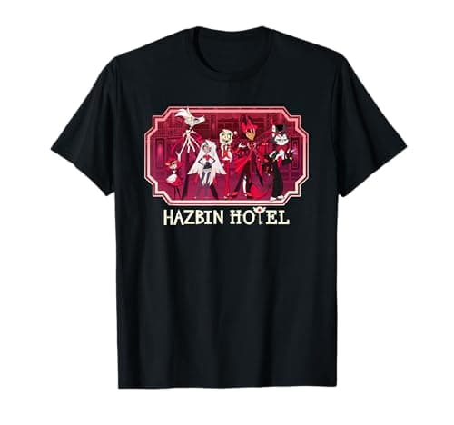 Hazbin Hotel Group T-Shirt, Small