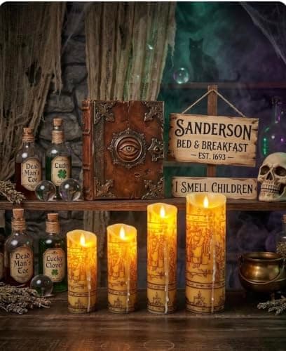 Hocus Pocus Black Flame replica LED candle