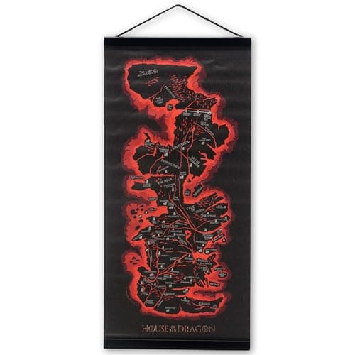 House of the Dragon Map Hanging Canvas Banner