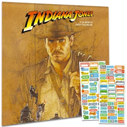 2025 Indiana Jones Wall Calendar