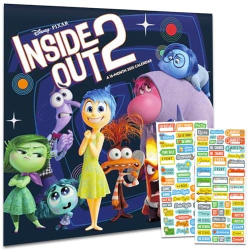 Inside Out 2025 Wall Calendar with Stickers