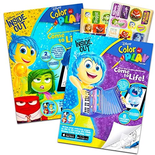 Inside Out Coloring Book Set with Games and Stickers