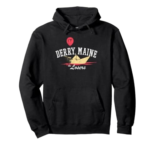 IT Derry Maine Losers Paper Boat and Balloon hoodie