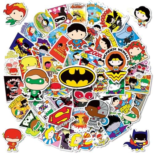 Justice League vinyl stickers, 50 designs