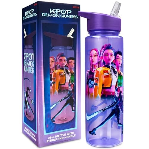 KPop Demon Hunters HUNTR/X Straw Water Bottle