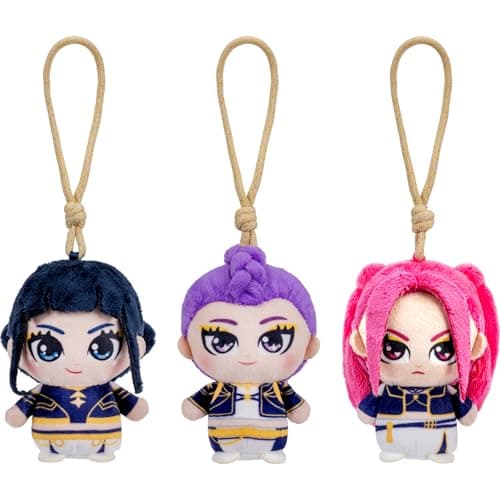 KPop Demon Hunters Rumi, Mira & Zoey Clip-On Plush Set