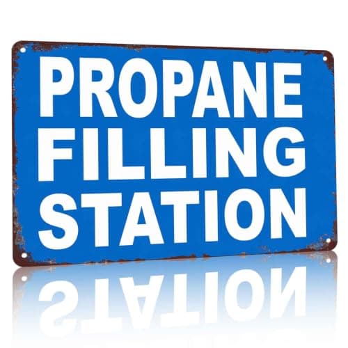 Propane Filling Station Metal Wall Sign