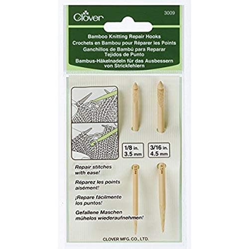 Bamboo knitting repair hooks