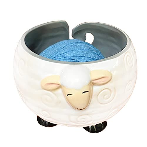 Ceramic sheep yarn bowl