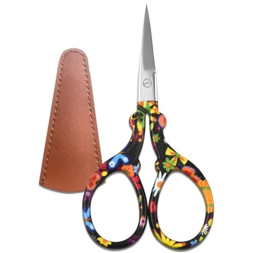 Craft scissors with leather cover