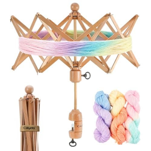 Foldable wooden yarn swift