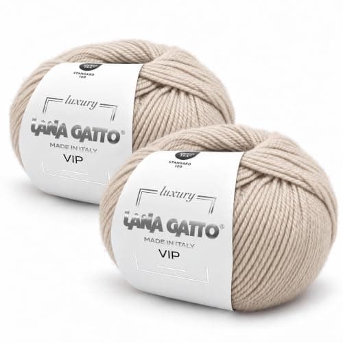 Lana Gatto VIP merino-cashmere yarn, ivory