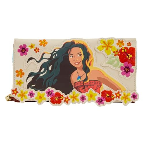 Loungefly Moana floral zip-around wallet