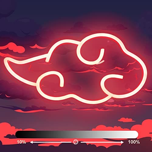 Red Cloud Anime Neon Sign