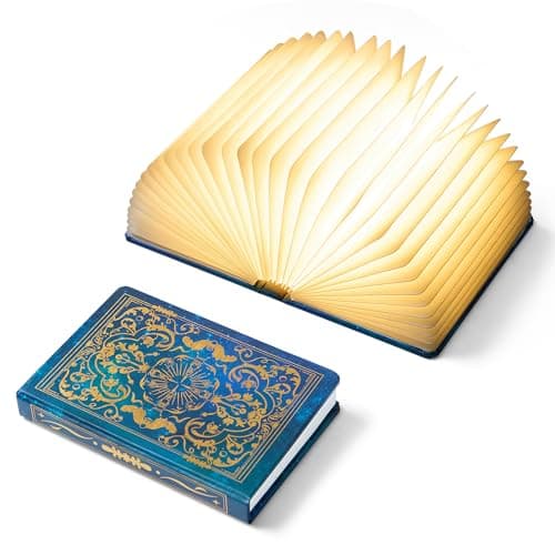 Foldable book-style lamp