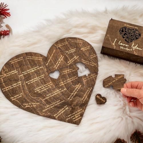 Personalized 'Reasons Why I Love You' Puzzle in Wood Box