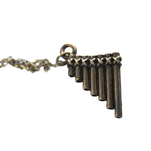 Peter Pan flute-pipes charm necklace
