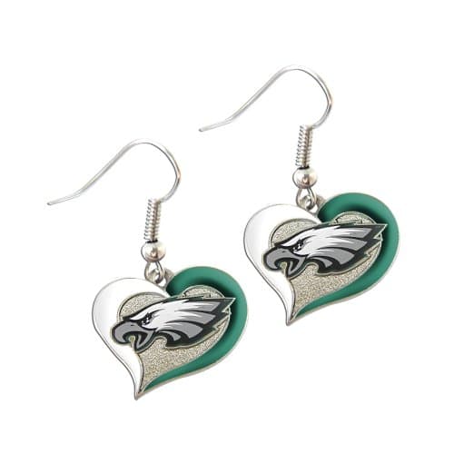 Philadelphia Eagles Heart Earrings