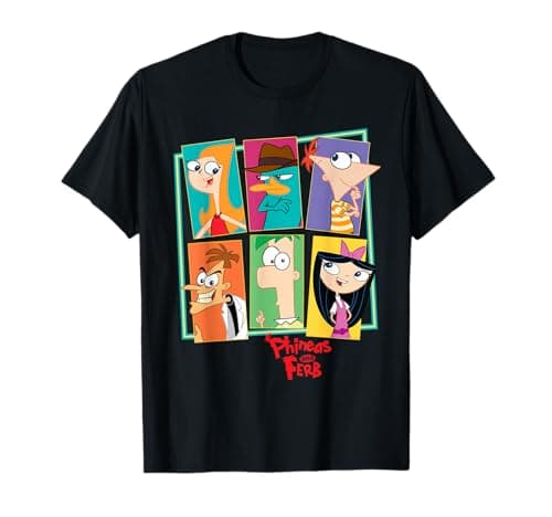 Disney Phineas and Ferb Character Collage T-Shirt