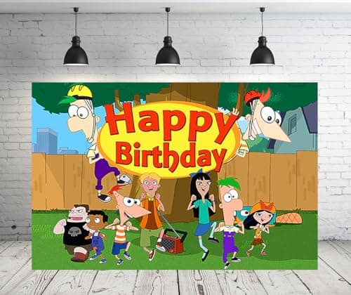 Phineas and Ferb Party Photo Backdrop