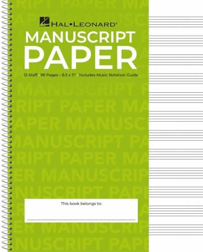 Hal Leonard wirebound manuscript paper