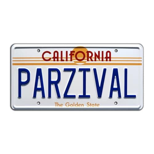 Ready Player One Parzival Vanity Plate