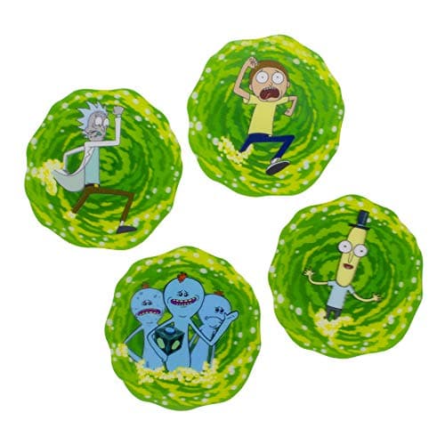 Rick and Morty 3D Drink Coasters, Set of 4