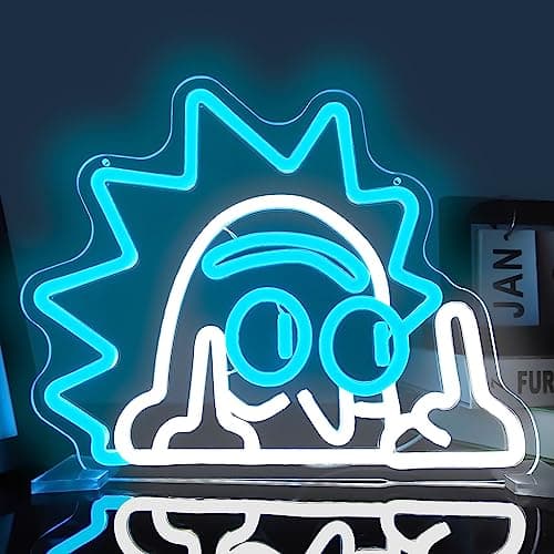 Rick Anime Neon Sign with Dimmable LED