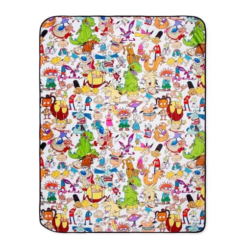 Nickelodeon Cartoon Collage Fleece Blanket