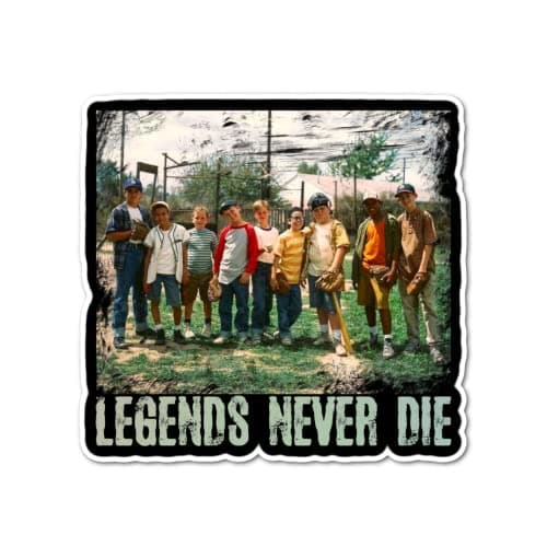 The Sandlot "Legends Never Die" Laptop Sticker