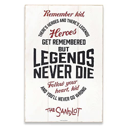 The Sandlot "Legends Never Die" Wood Wall Decor