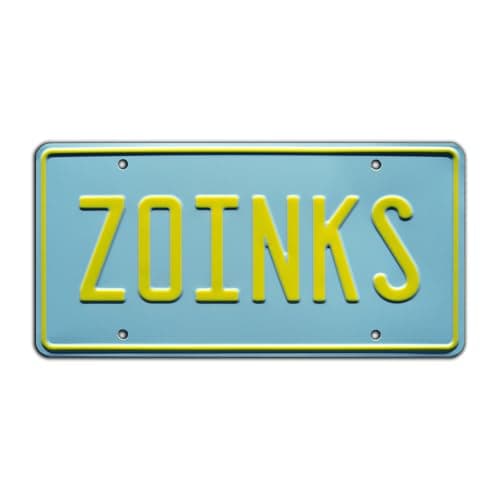 Scooby Doo Zoinks License Plate