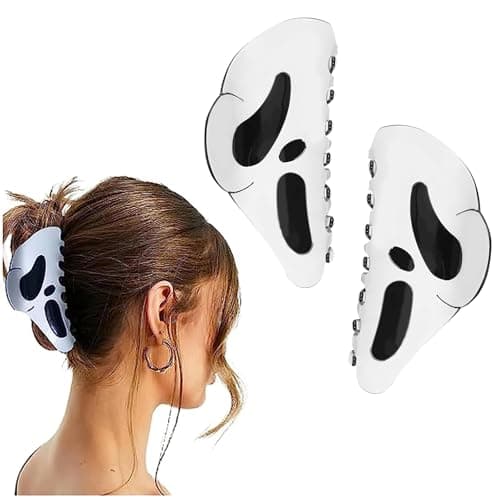 Ghostface Hair Claw Clips