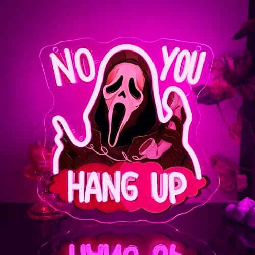 Ghostface Mask Neon Sign