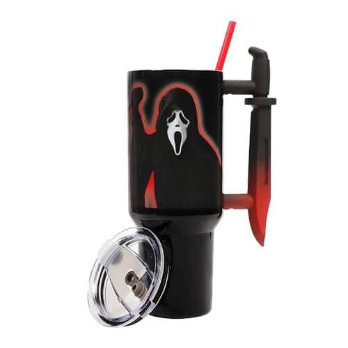 Ghostface Stainless Steel Tumbler with Dagger Handle