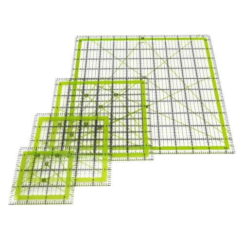 Four-piece square quilting ruler set